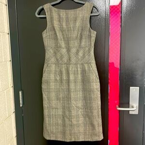 Houndstooth wool dress